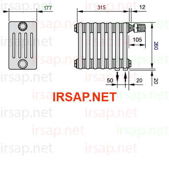 Радиатор IRSAP Tesi 50260/7 T25 CL 01
